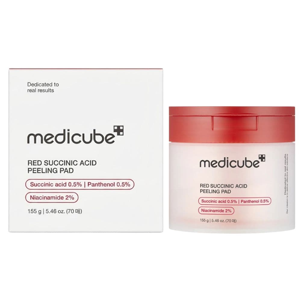 Almofada Facial Medicube Red Succinic Acid Peeling 2% Niacinamida - 70 Pads