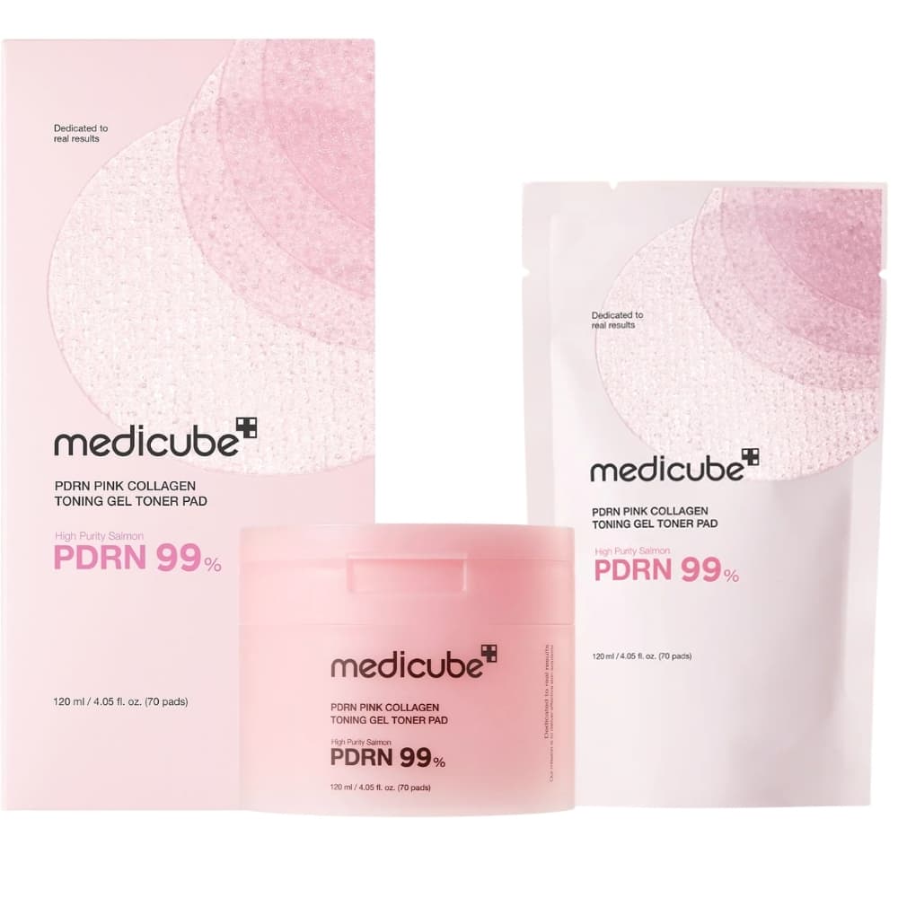 Almofadas Tônicas Medicube Pdrn Pink Collagen - 70 Pads
