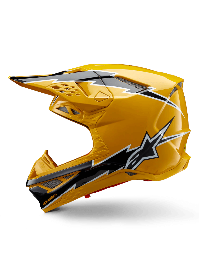Capacete Alpinestars Supertech M10 Amp Preto/Amarelo Brilhante Tamanho Xxl