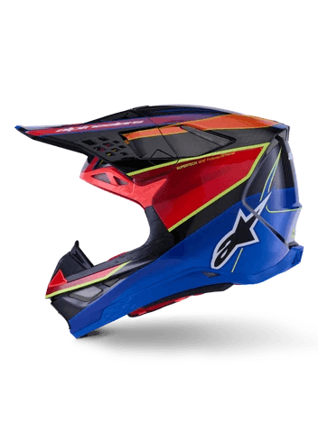 Capacete Alpinestars Supertech S-M10 Era Blu/Red/Yello.fluor M