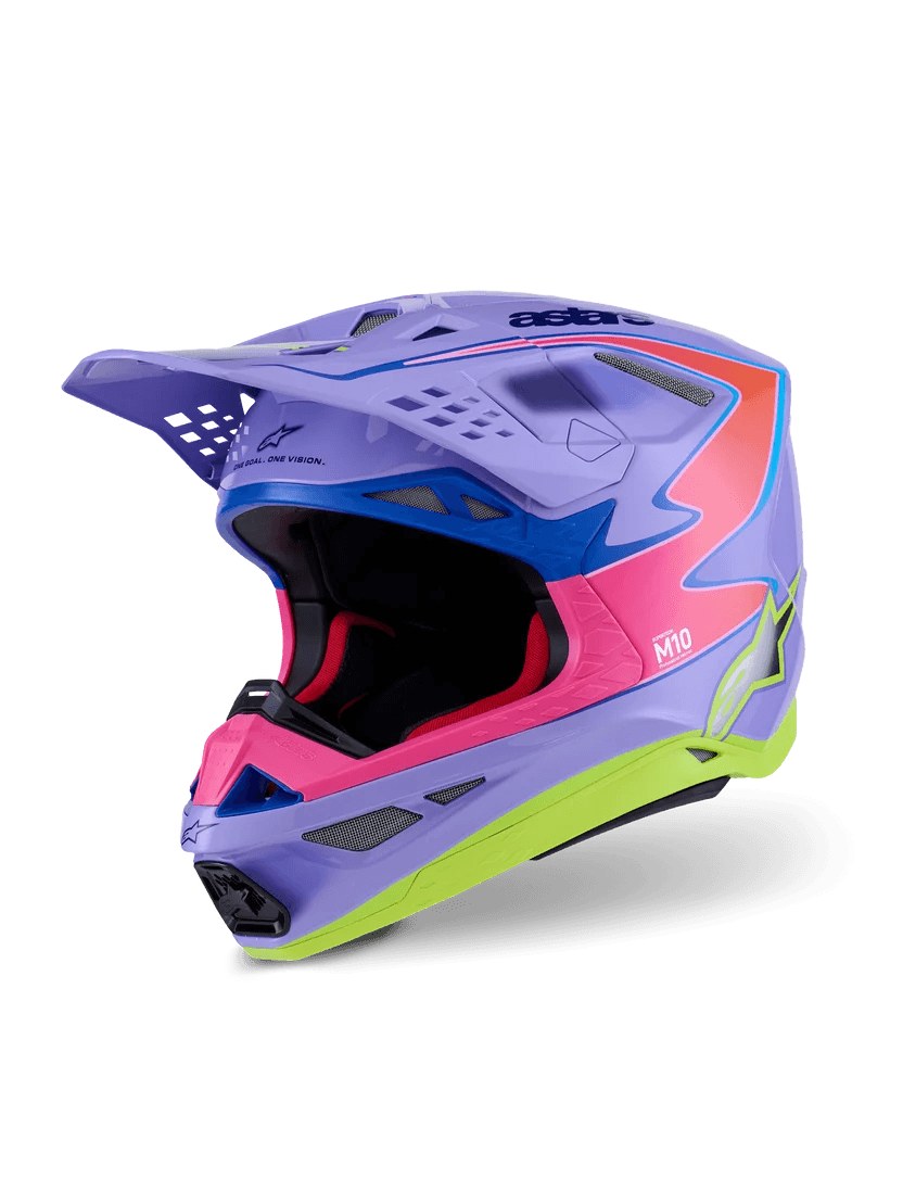 Capacete Alpinestars Supertech S-M10 Jett Lawrence R01 Rosa/Amarelo Fluo Tamanho Xl
