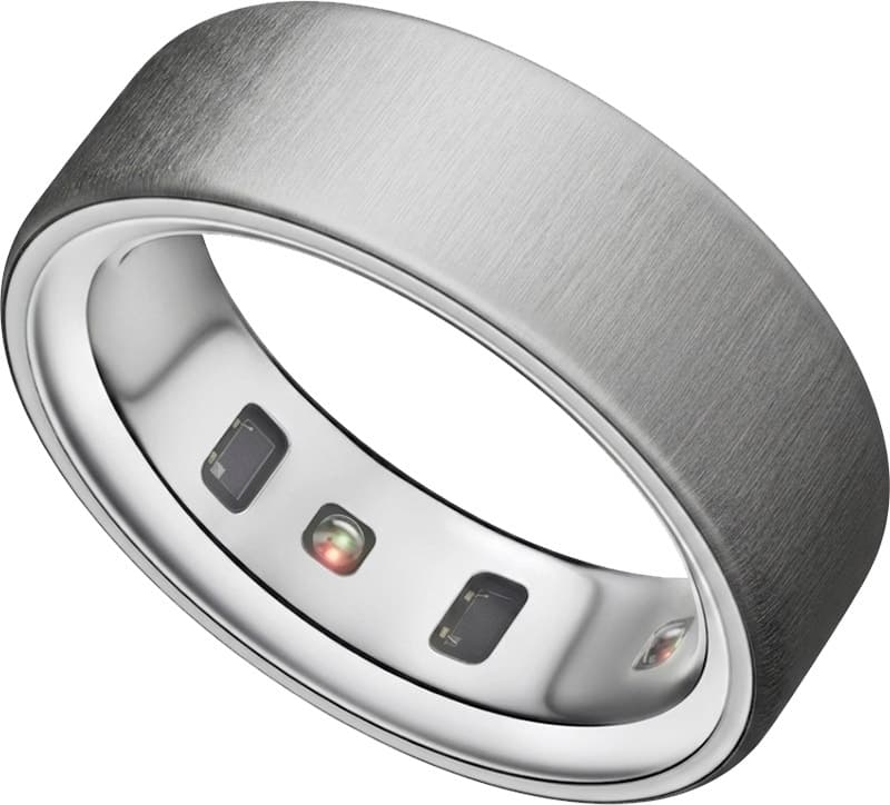 Anel Inteligente Oura Ring 4 Bluetooth Tamanho 10 - Prateado Escovado