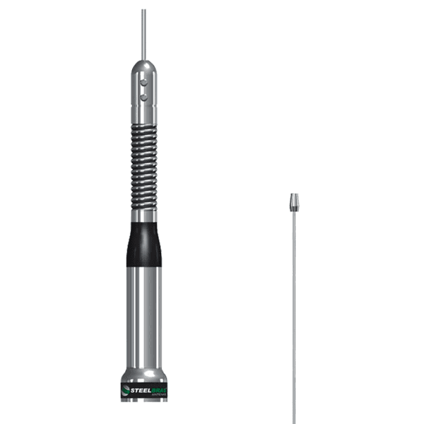 Antena Móvel Steelbras Ap8689 Vhf 5/8 Slim Bold Com Mola