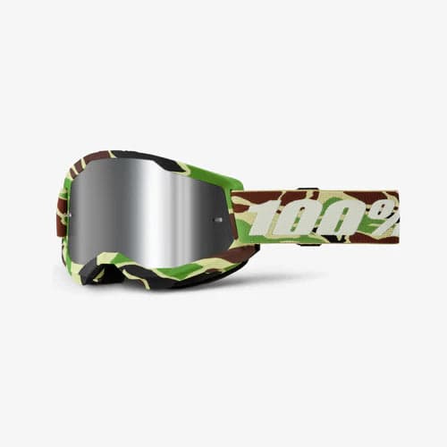 Óculos 100% Strata 2 Goggle 50028 - War Camo - Lente Espelhada Prateada