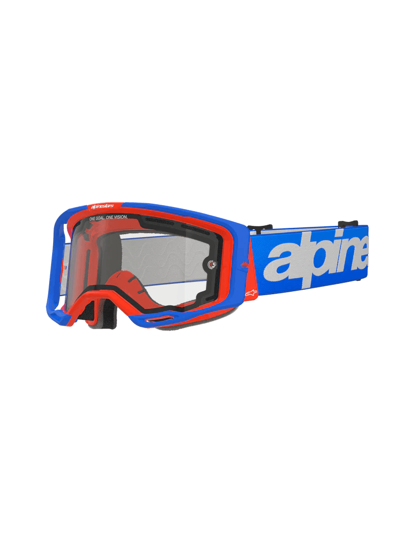 Óculos de Proteção Alpinestars Vision 8 Wordm Gggl - Dual PANE/AZUL/LARANJA Transparente