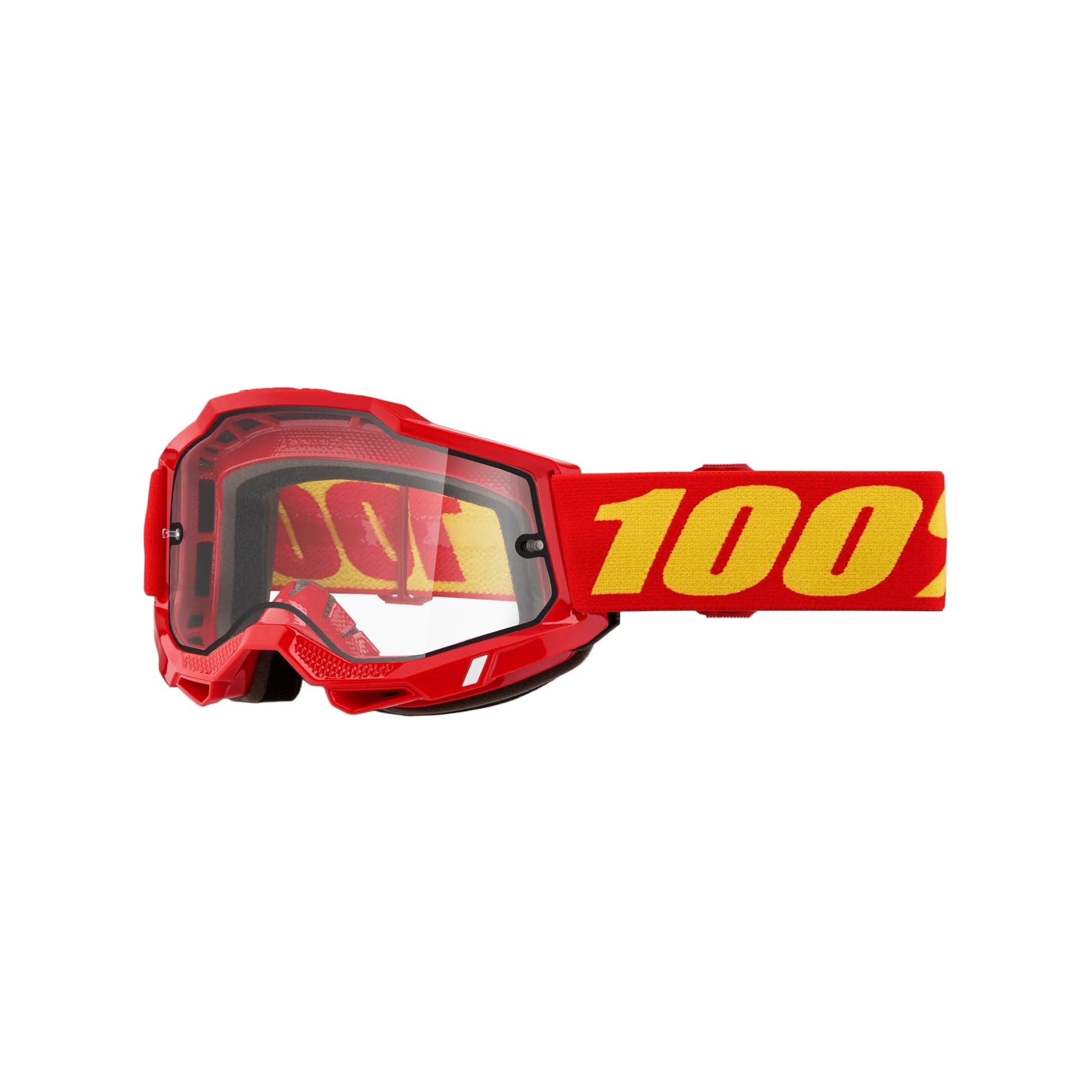 Antiparras 100% Accuri 2 Enduro Moto 50015 - Vermelho - Lente Transparente