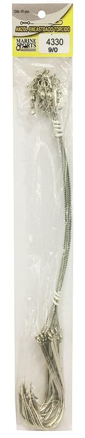 Anzol Encastoado Marine Sports 4330 9/0 com 10 Peças