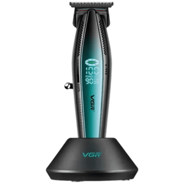 Aparador de Cabelo Vgr V-992 Recarregável com Acessórios Preto/Verde