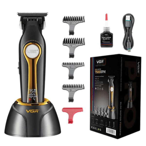 Aparador de Cabelo Vgr V-993 Recarregável Dourado