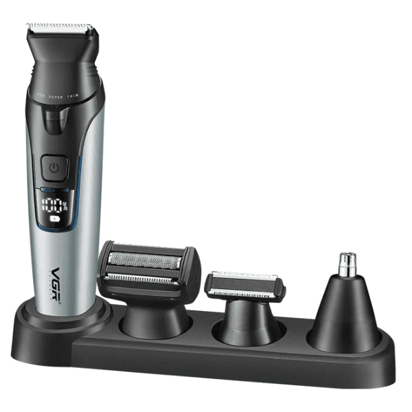 Aparador de Cabelo Vgr Voyager V-634 650Mah Com Acessórios Preto/Cinza