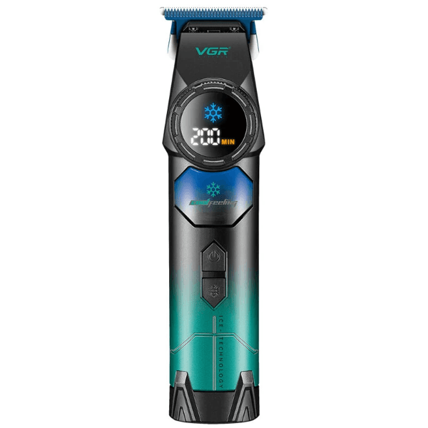 Aparador de Cabelo Vgr V-946 Ice Tech 8000Rpm Recarregável Preto/Verde