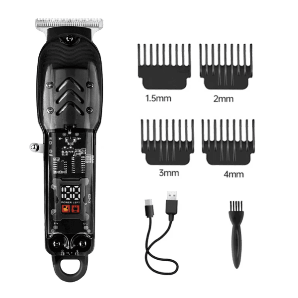 Aparador de Cabelo Hair Clipper Gyt-999 Recarregável Preto com Acessórios