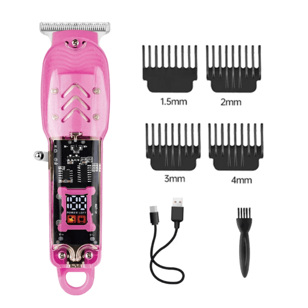 Aparador de Cabelo Geral Gyt-999 Recarregável Rosa
