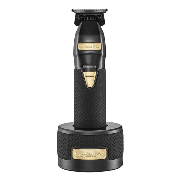 Aparador de Cabelo Babyliss Pro Black Fx com Base Recarregável 7200Rpm com Acessórios Preto/Dourado