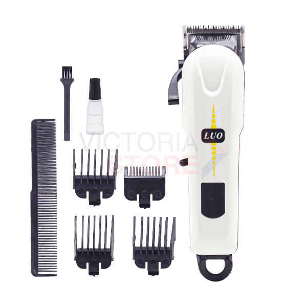 Aparador de Pelos Luo Lu-4616 Recarregável Bivolt Branco