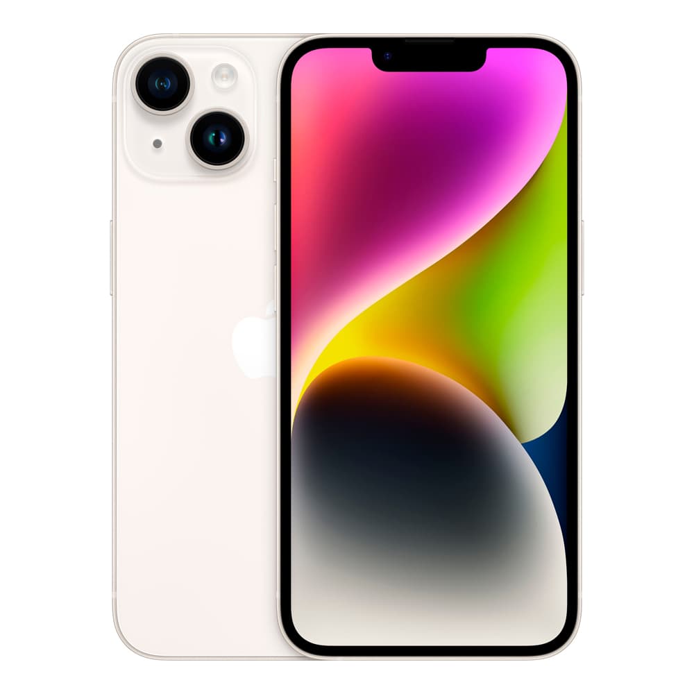 Celular Apple iPhone 14 128GB Tela Super Retina Xdr 6.1 Dual Chip Câmera 12+12MP/12MP iOS 16 Starlight - Swap 'Grade C' (eSIM)(1 Mês Garantia)