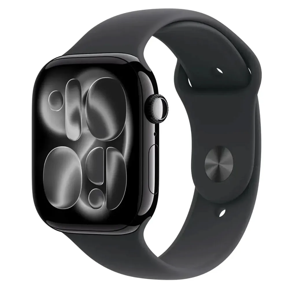 Smartwatch Apple Watch Series 11 46MM GPS MEUX4LW/A Alumínio Preto-Jato/Pulseira Esportiva Preto-Jato M/G