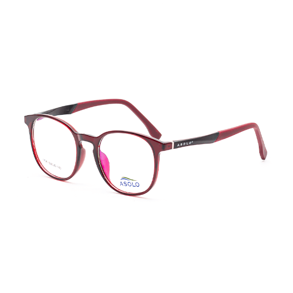 Armação para Óculos de Grau Asolo 1709 C2 Tam. 50-20-143mm - Vermelho/Preto