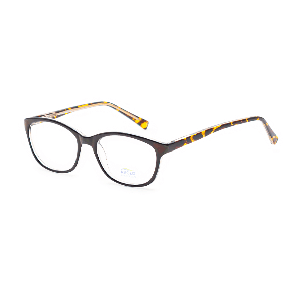 Armação para Óculos de Grau Asolo MOD.AS005 Tam. 49-18-135 - Animal Print/Preto
