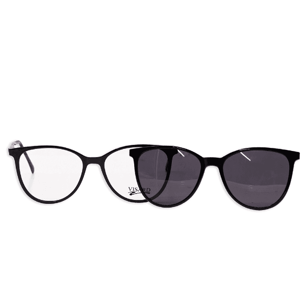 Armação para Óculos de Grau Visard 2206 Clip-on 54-17-142 Preto