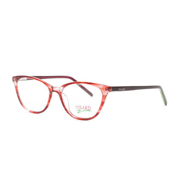 Armação para Óculos de Grau Feminino Visard HD110 C6 52-16-140MM Vermelho e Marrom