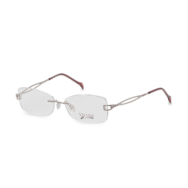 Armação para Óculos de Grau Feminino Visard Mod.962 C1 Prata e Vermelho 50-18-135MM