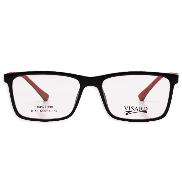 Armação para Óculos de Grau Visard Rx 9153 54-18-143 C-1 Preto/Vermelho