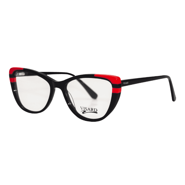 Armação para Óculos de Grau Visard Mh2282 55-17-145 Preto/Vermelho