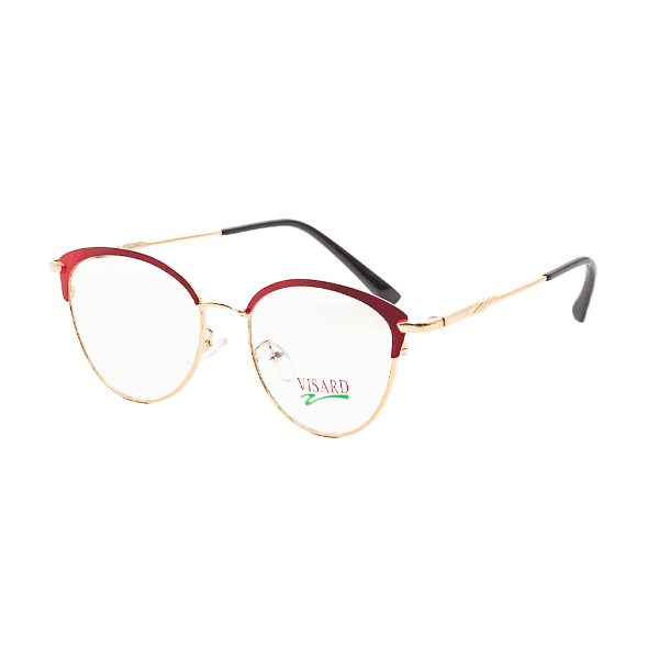 Armação para Óculos de Grau Visard 1718 C4 Tam. 52-16-139mm - Vermelho/Dourado