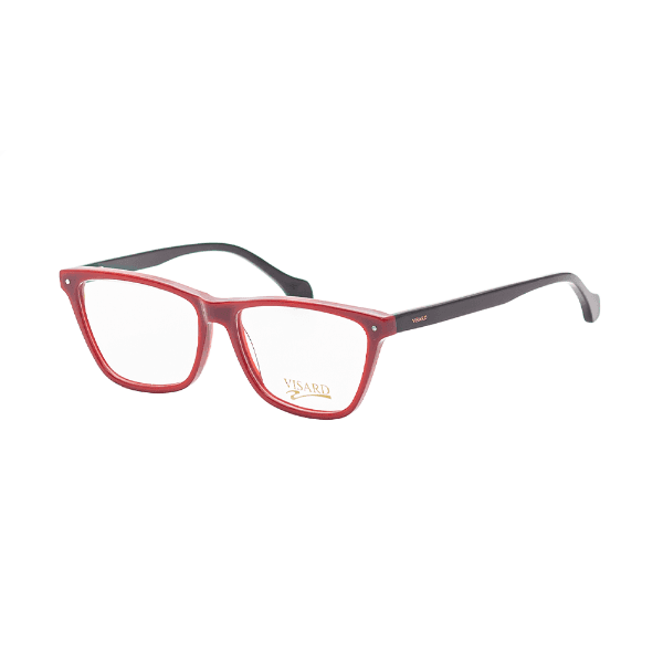 Armação para Óculos de Grau Visard A0131 C11 Tam. 54-15-140 Mm Preto/Vermelho