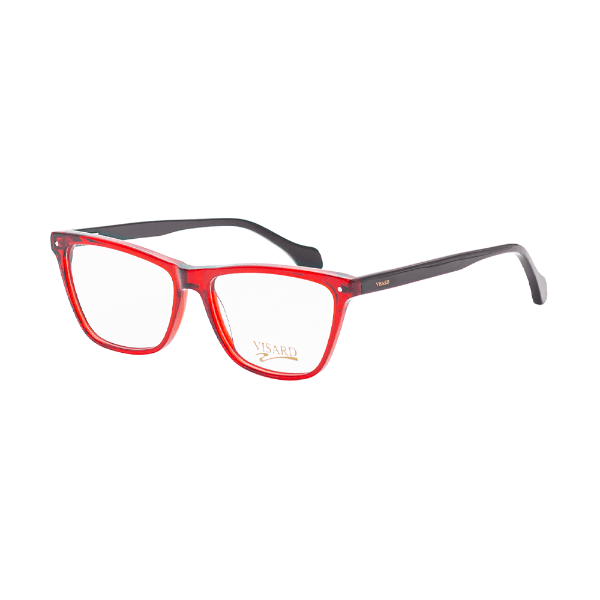 Armação para Óculos de Grau Visard A0131 C7 Tam. 54-15-140 mm - Preto/Vermelho