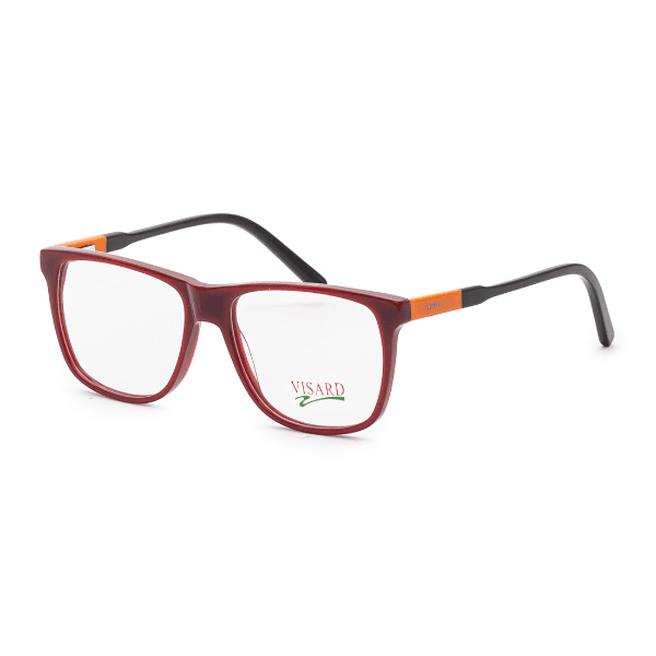Armação para Óculos de Grau Visard A0134 C12 Tam. 54-16-140MM Preto e Vermelho