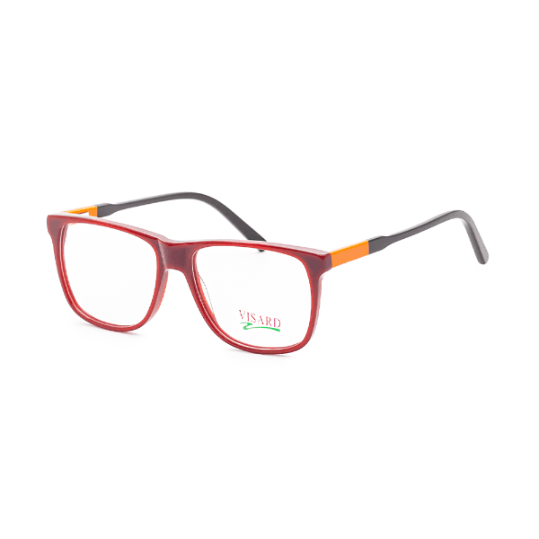 Armação para Óculos de Grau Visard A0134 C12 Tamanho 54-16-140MM Preto/Vermelho