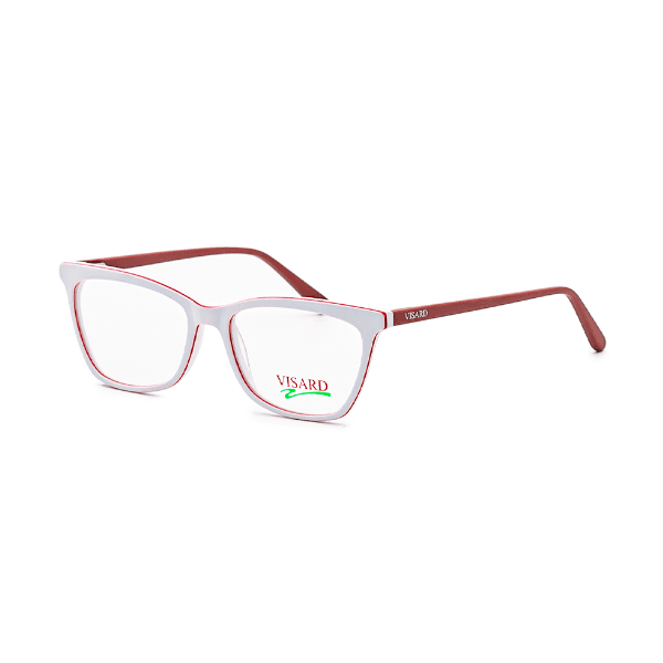 Armação para Óculos de Grau Visard CO5865 COL.01 Tam. 54-17-140 - Branco/Vermelho