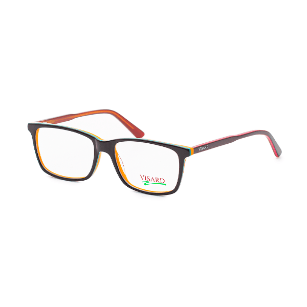 Armação para Óculos de Grau Visard Co5873 Col.05 Tamanho 55-17-140MM Preto/Roxo