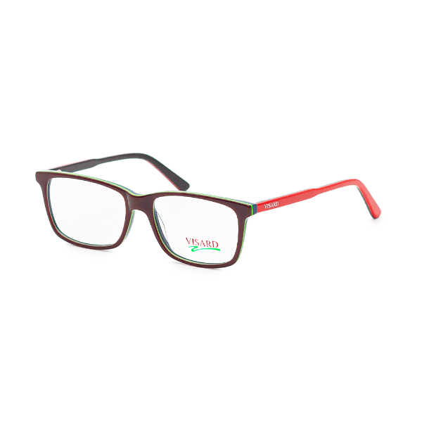Armação para Óculos de Grau Visard Co5873 Col.07 Tam. 55-17-140MM Vermelho/Preto