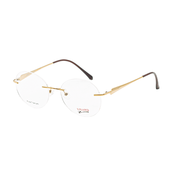 Armação para Óculos de Grau Visard Mod.7022 Col.01 Tam. 52-18-140MM Dourado