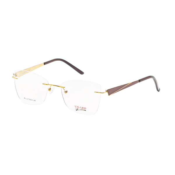 Armação para Óculos de Grau Visard Mod.7026 Col.01 Tam. 54-18-140MM Dourado/Marrom