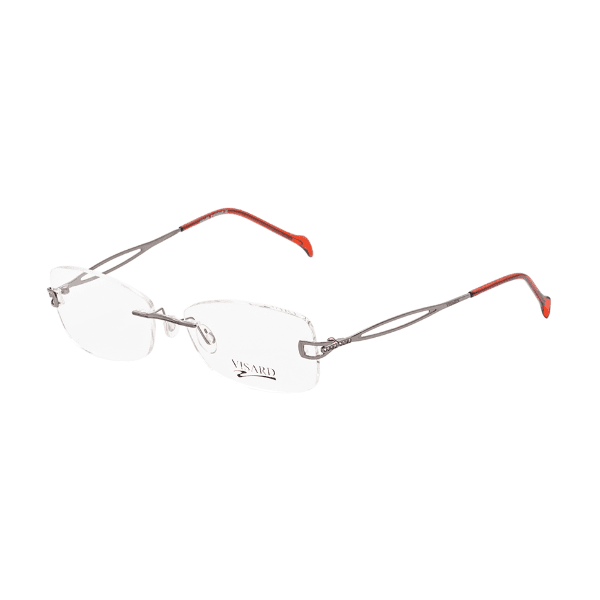 Armação para Óculos Visard Mod.963 C3 Tam. 50-18-135MM Vermelho e Prata