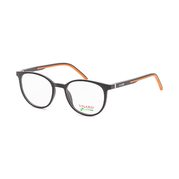 Armação para Óculos de Grau Visard MZ10-17 C.01Q Tam. 48-19-140mm - Preto/Laranja