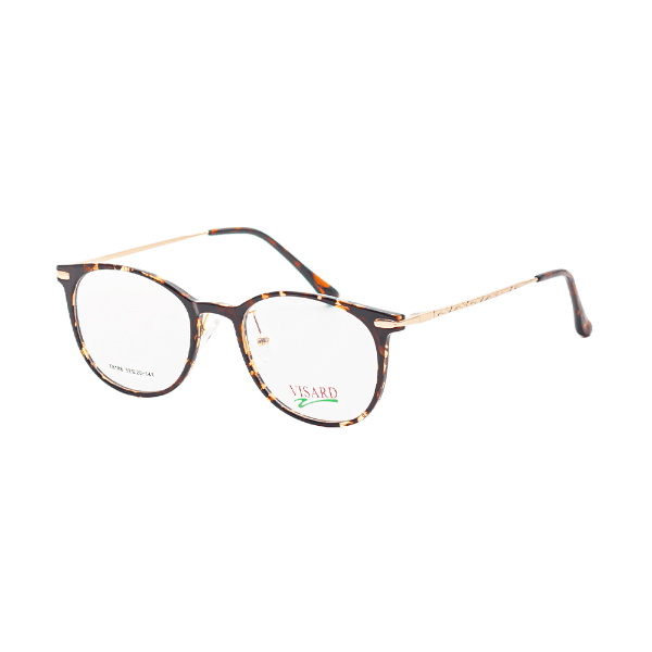 Armação para Óculos de Grau Visard T8188 C3 Tamanho 52-20-141MM Animal Print/Dourado