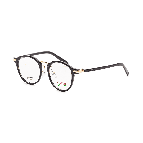 Armação para Óculos de Grau Visard Tr1706 C1 Tam. 49-15-142MM Preto/Dourado