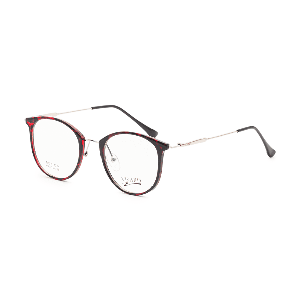 Armação para Óculos de Grau Visard Tr1734 C5 Tam. 52-13-140MM Vermelho/Preto