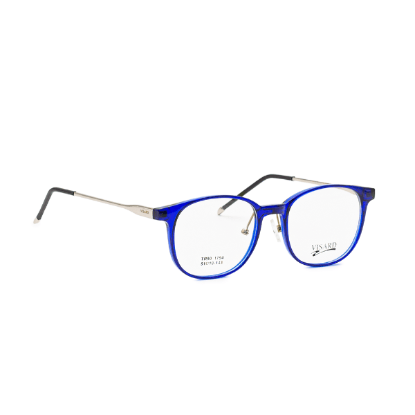 Armação para Óculos de Grau Visard Tr1754 C4 Tam. 51-18-143MM Azul/Prata