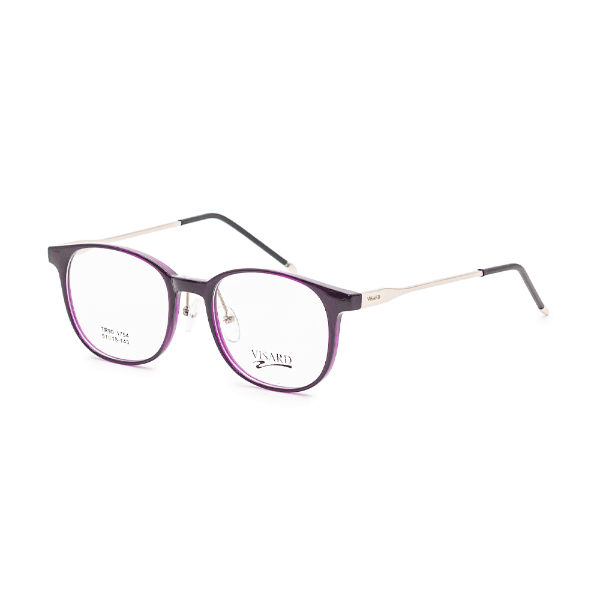 Armação para Óculos de Grau Visard Tr1754 C5 Tamanho 51-18-143MM Roxo/Prata