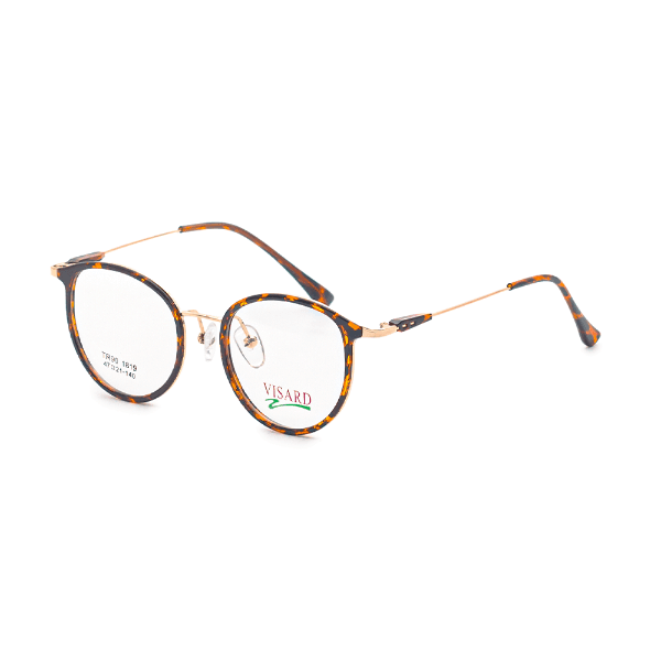 Armação para Óculos de Grau Visard TR90 1819 C3 Tam. 42-12-138mm - Animal Print/Dourado