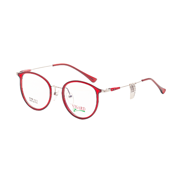 Armação para Óculos de Grau Visard 1819 C5 Tam. 42-12-138MM Vermelho/Prata