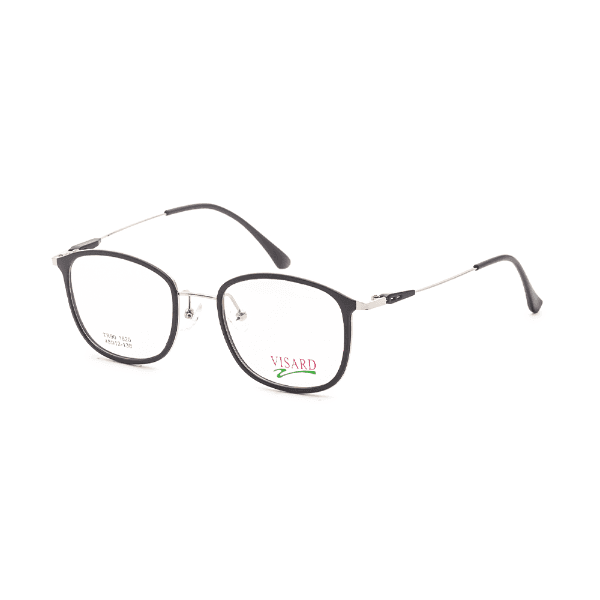 Armação para Óculos de Grau Visard 1820 C2 Tam. 48-12-138MM Prata/Preto