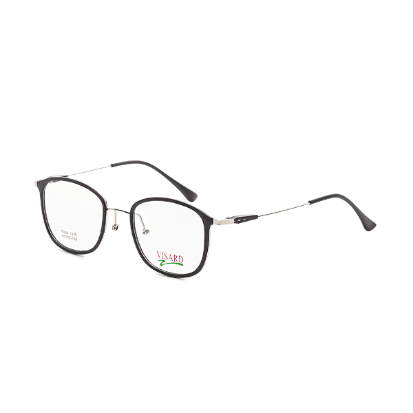 Armação para Óculos de Grau Visard 1820 C2 Tam 48-12-138MM Preto/Prata