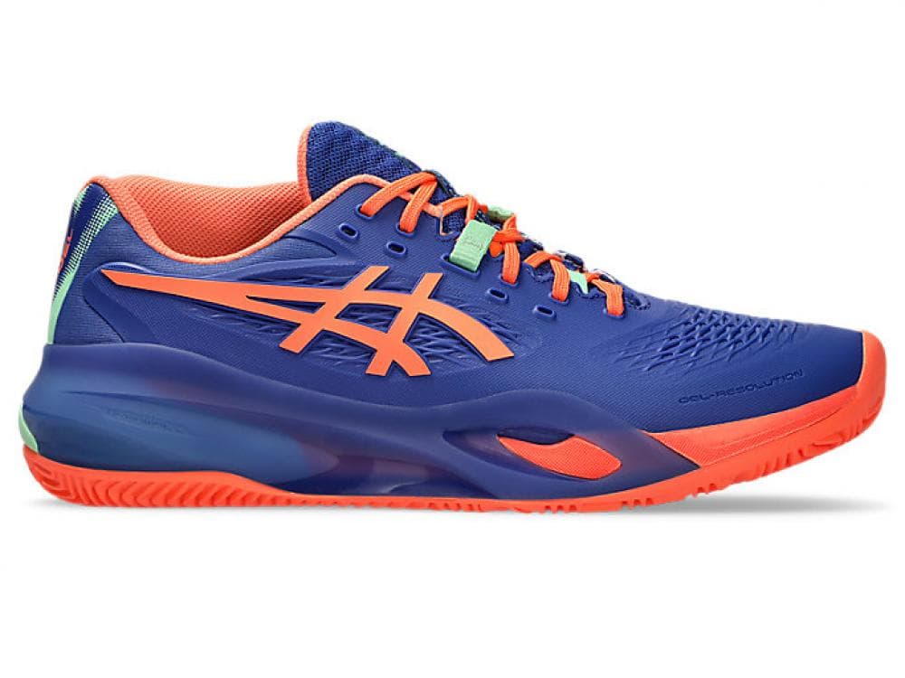 Tênis Asics Gel Resolution X Padel Dark Cobalt Vivid Coral Us 8.5